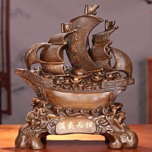 广州定制大号落地帆船摆件，一帆风顺摆件，乘风破浪摆件