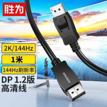 胜为 DisplayPort公对公 1.2版 4K高清显示器视频线 1米