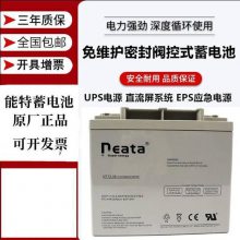 能特蓄电池NT12-38 NEATA 12V38AH消防控制柜UPS/EPS直流屏配套专用