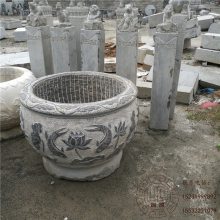 仿古水缸 汉白玉水缸青石荷花缸 仿古水缸