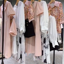 爱客21年夏季修身碎花雪纺仙女女装连衣裙热卖品牌一手货源