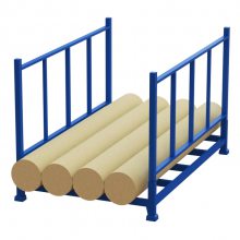 钢制堆垛式巧固架 折叠式布料货架两面围栏U型结构可堆垛可移动
