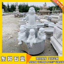 2023年石雕小沙弥 石头小和尚 百种造型小佛像雕塑图片