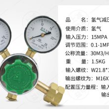 供应YQQ-352氢气减压阀 YQQ-352氢气减压器上减牌