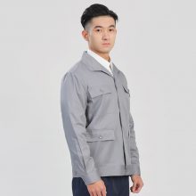 车间工地劳保工作服春秋长袖工作服耐磨工程服男印字批发定制logo
