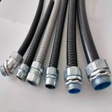 电工镀锌穿线金属波纹管阻燃型包塑蛇皮管高速路电缆保护管6分