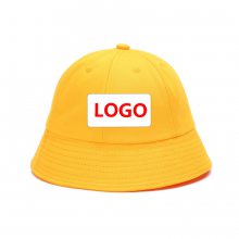 儿童纯棉防护小黄帽幼儿园小学生渔夫帽盆帽亲子定制印刷绣花logo
