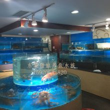 中山虾蟹类玻璃鱼池制作,海鲜池订做,酒楼海鲜池