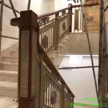 贵州日式别墅铜艺旋转楼梯扶手栏杆浪漫精美