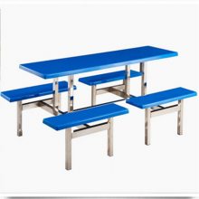 康胜玻璃钢餐桌椅厂家批发八人食堂用餐桌椅价格实在
