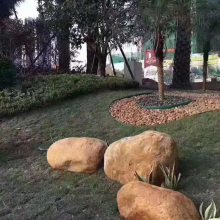 供应萍乡市 新余市园林2米长大型黄蜡石 3吨左右庭院草坪鹅卵石厂家