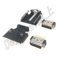 德上电子SCSI连接器 HPCN20芯焊线公头螺丝式 3M10320替代品