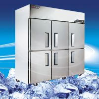 金松六门冰箱QB1.6L6HU 商用直冷双温冰箱 六门不锈钢冷冻冷藏柜