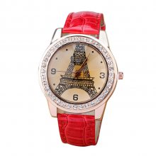 外贸货源厂家热销spike时尚创意埃菲尔铁塔皮带手表