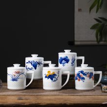 新中式连年有余茶杯 名家手绘 景德珍藏杯子 吴和龙陶瓷