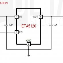 线性稳压器 ETA5120V280DS2F 钰泰芯片 可应用在NB物联网模块