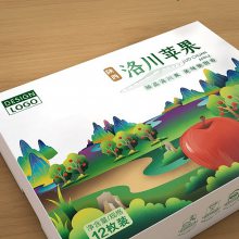 苹果礼品纸箱红苹果手提礼品包装箱瓦楞透气苹果纸箱彩箱