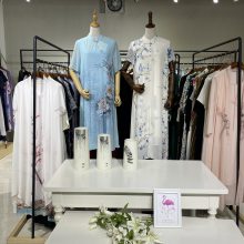 香港品牌国风民族风女装货源【水墨生香】21夏装 ***典雅重工刺绣大码桑蚕丝连衣裙批发