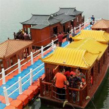 水上舞台餐厅模块浮桥生产各种规格水上浮箱
