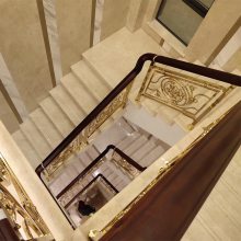红古铜铝雕楼梯扶手安装 与红木家具整体风格较为协调YS-620