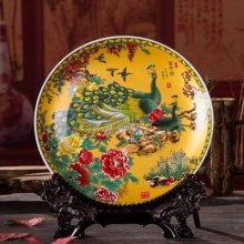 新中式陶瓷挂盘工艺品 商务纪念品 陶瓷纪念可定制