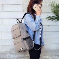 2018韓版新款帆布雙肩包女休閑旅行運(yùn)動(dòng)背包電腦簡約書包大學(xué)生潮