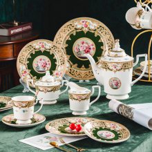 美式骨瓷咖啡杯咖啡壶套装 家用陶瓷英式下午茶茶具 送闺蜜结婚礼物