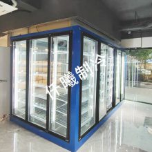 西安冷风柜后补式冷库厂家保鲜展示柜步入式冰柜