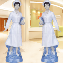 医生护士公仔人偶模型摆件 抗疫纪念卡通玻璃钢雕塑像