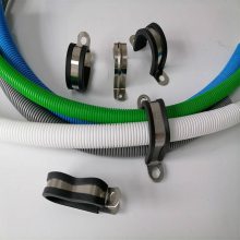 泰州套胶皮双管管夹 Rubber double pipe clampSKM双管波纹管紧固夹加工厂