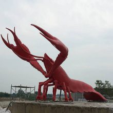 大型玻璃钢仿真虾钱塘江大龙虾雕塑海鲜店门口美食街模型摆件定做