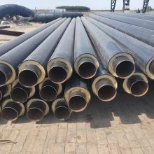 DN100化工用聚氨酯热力保温管,直埋防腐聚氨酯保温管