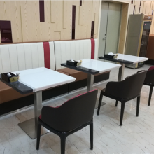 茶餐厅西餐厅布艺沙发卡座，典艺坊定制中高端餐厅沙发卡座