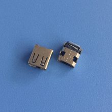 MICRO HDMI双贴母座 HDMI四脚插板双贴插座 MICROhdmi 音频连接器插座