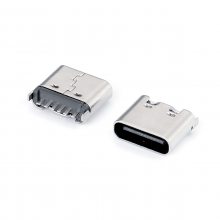 TYPE-C 6PINĸ 180ʽƬSMT H=5.0-5.5-6.5-6.8mm.