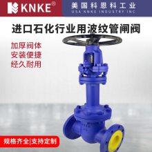 进口石化行业用波纹管闸阀 密封出色 美国KNKE科恩科品牌