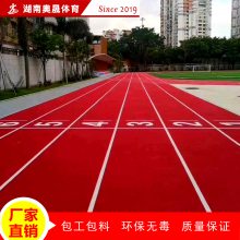 崇左宁明县塑型跑道材料 学校13mm透气型自结纹塑胶跑道造价 新国标跑道厂家