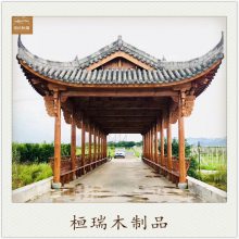泸州仿古亭子 古建凉亭 防腐木亭廊定制厂家