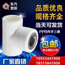 热熔PPR内丝三通φ20 ppr内牙三通管件白色瑞光牌不结垢环保