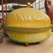 生态园发展规划仿真水果模型雕塑 大型水果番杨桃子玻璃钢雕塑