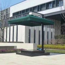 保安伞站岗的遮阳伞小区物业门口安保大型太阳伞方形圆形室外伞厂
