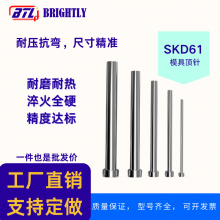 全硬模具顶针 国产SKD61圆针轴承钢0.8-25 100-500mm塑胶模具推杆