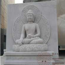 镀金西方三圣石像 石雕佛像雕塑 开业***雕塑摆件