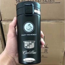 不锈钢咖啡杯工厂 咖啡保温杯厂家 保温咖啡杯定制激光刻LOGO 韩式弹跳盖咖啡不锈钢杯子 咖啡杯订做