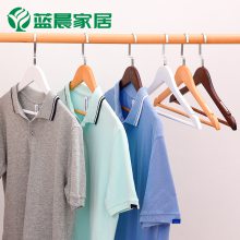 实木衣架成人服装店衣挂木质衣撑防滑扁钩衣服架家用衣柜衣裤夹子