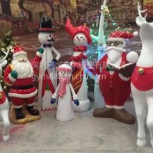深圳商场节日定制圣诞节供应玻璃钢圣诞老人雕塑工艺品