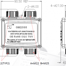 㼪 GJ-M2098 M22-H һˮߺ IP68ˮ ˮ 5-10 7-11 4-8