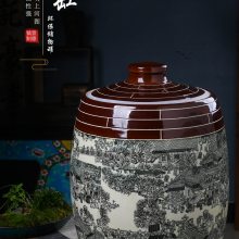 30斤50斤陶瓷米缸批发 景德镇大米缸 带盖子储物罐防潮防虫家用装储物缸