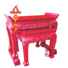 狮子头供桌配八仙桌 供桌 供台 佛桌 神台 神桌 宝艺恒河佛龛厂