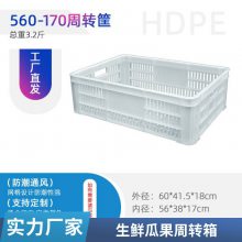 食品生鲜冷链冻库周转塑料周转筐 德鑫镂空透气可堆叠多功能胶箱